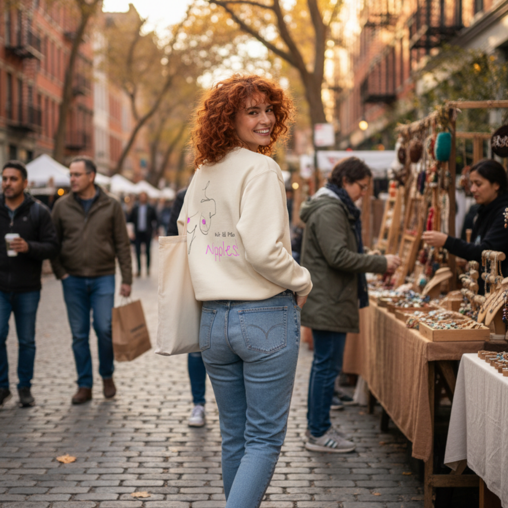 Sweatshirt (Backprint): We all have nipples!