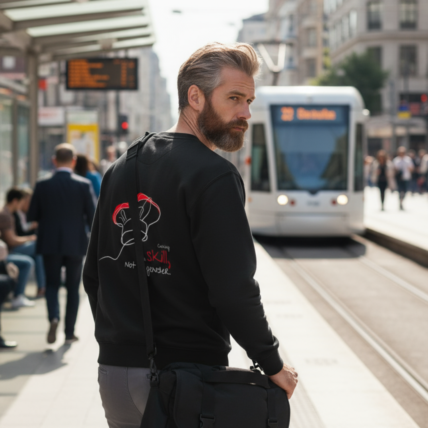 Sweatshirt (Backprint): Cooking is a skill, not a gender.