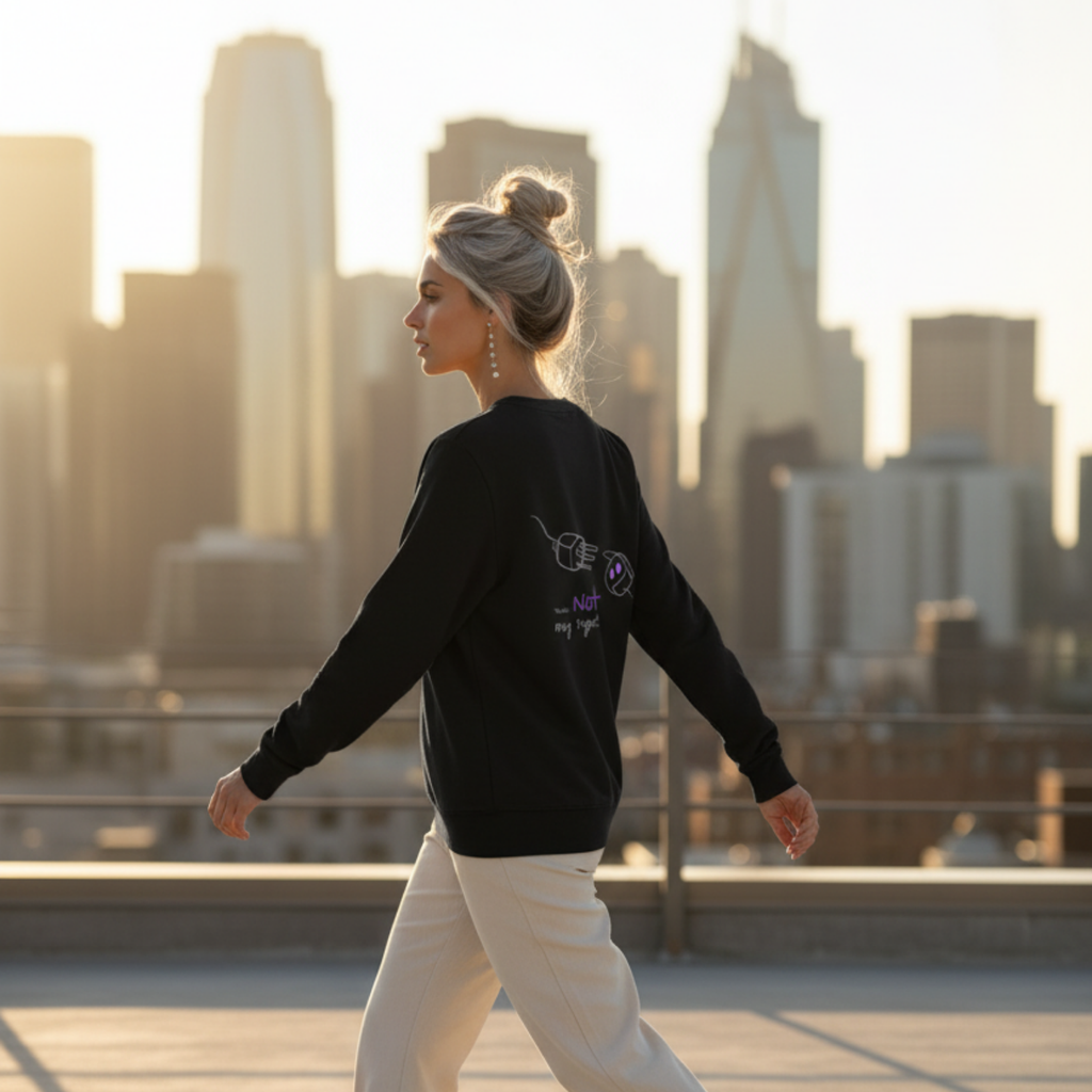 Sweatshirt (Backprint): Your not my type