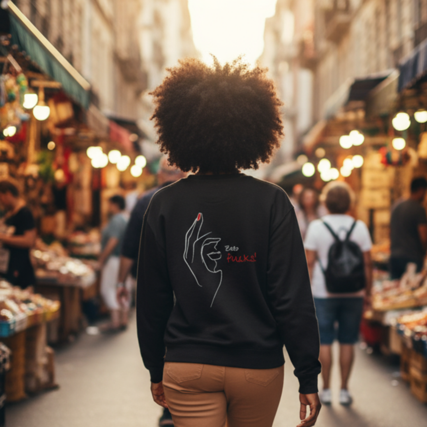 Sweatshirt (Backprint): Zero Fucks