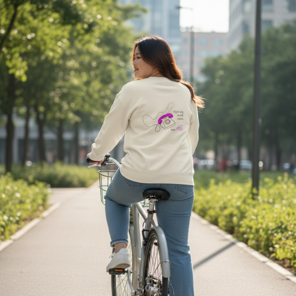 Sweatshirt (Backprint): Equal pay sounds radical… if you’re from 1950.