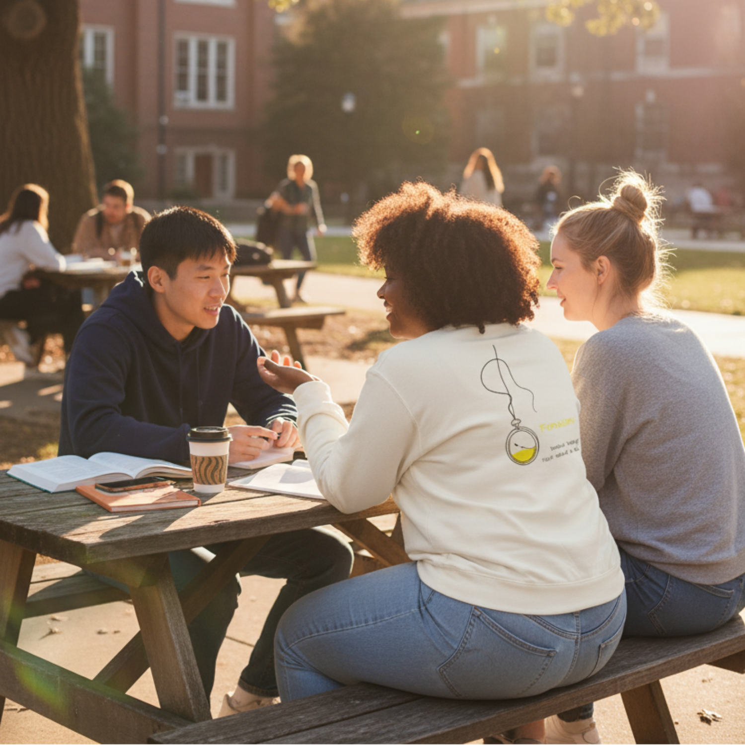 Sweatshirt (Backprint): Feminism: because “waiting” hasn’t worked so far