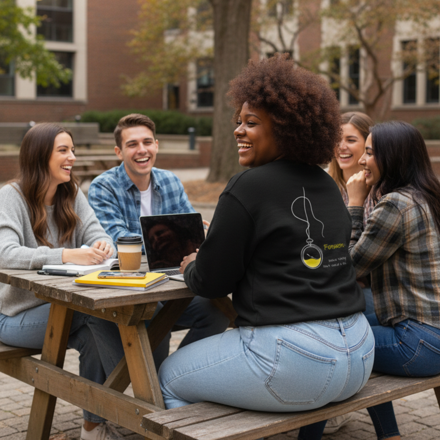 Sweatshirt (Backprint): Feminism: because “waiting” hasn’t worked so far