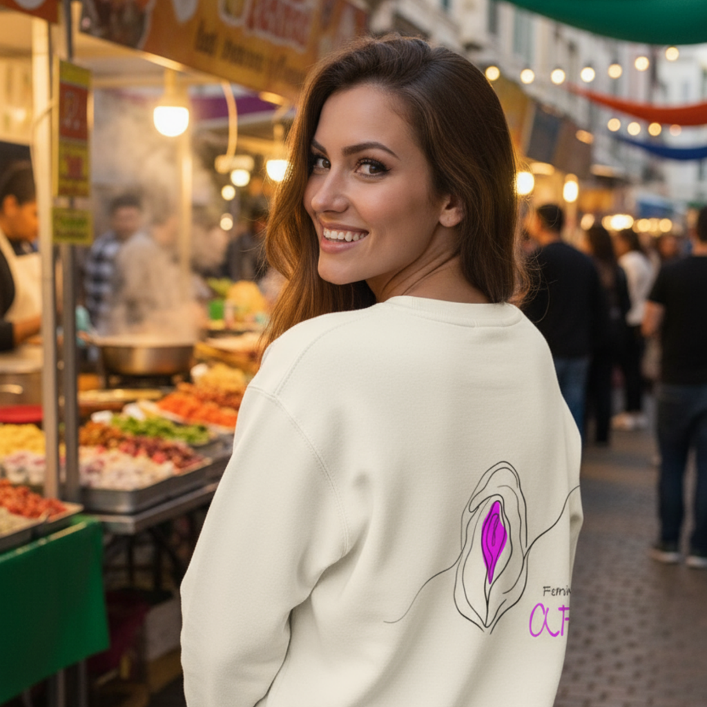 Sweatshirt (Backprint): Feminist AF