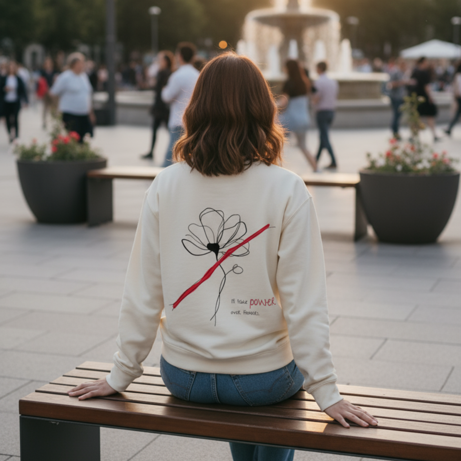 Sweatshirt (Backprint): I’ll take power over flowers