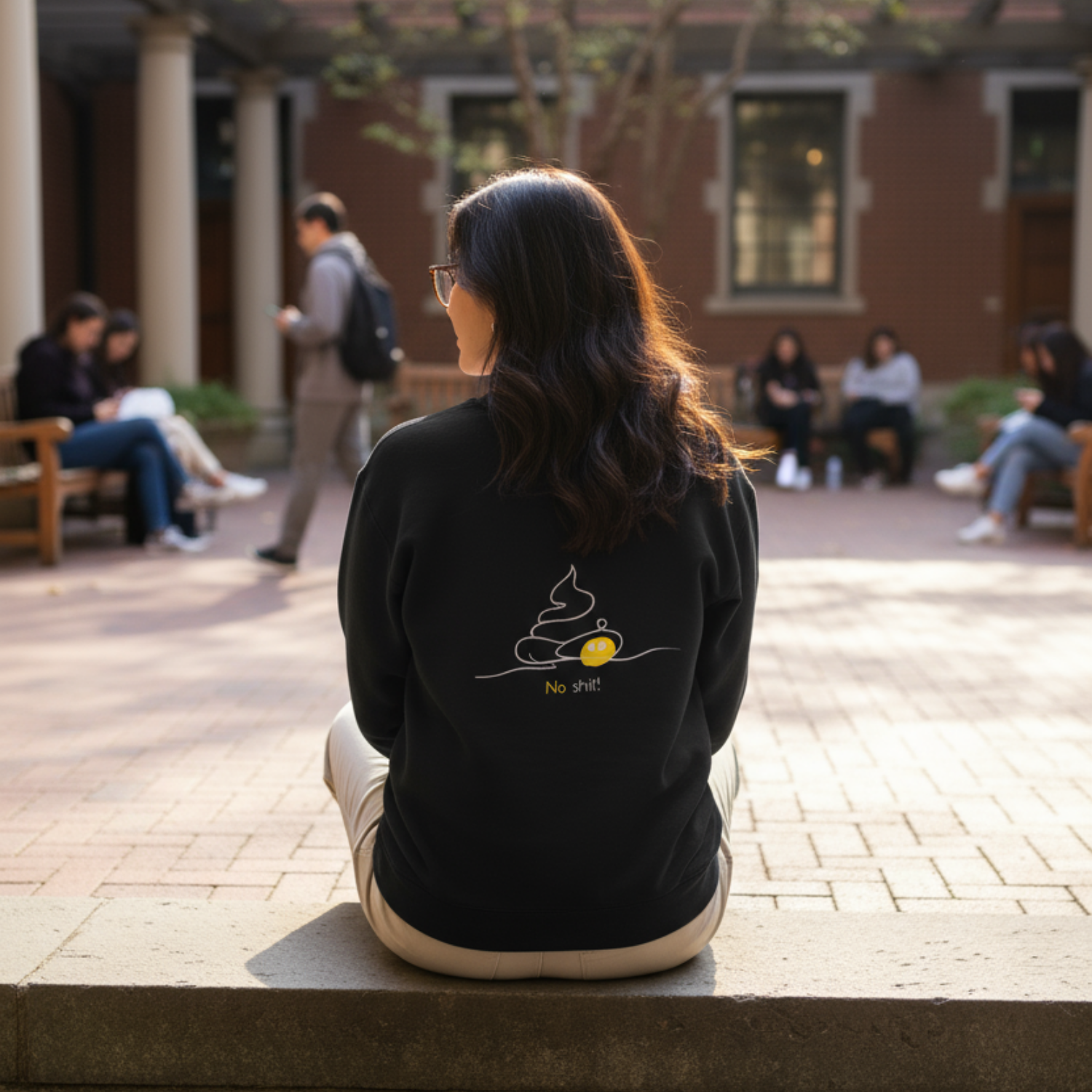 Sweatshirt (Backprint): No Shit!