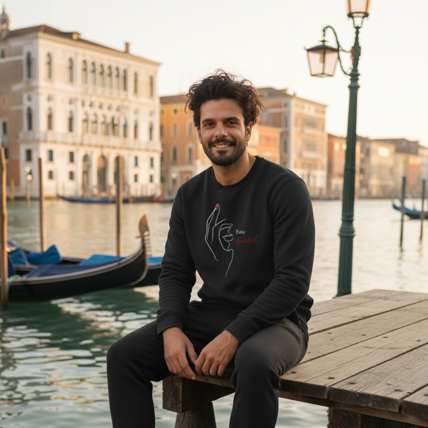 Sweatshirt (Frontprint Large): Zero Fucks