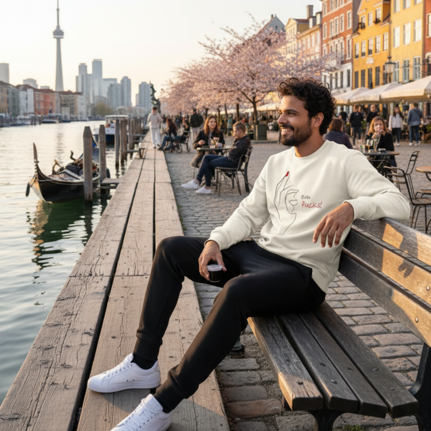 Sweatshirt (Frontprint Large): Zero Fucks