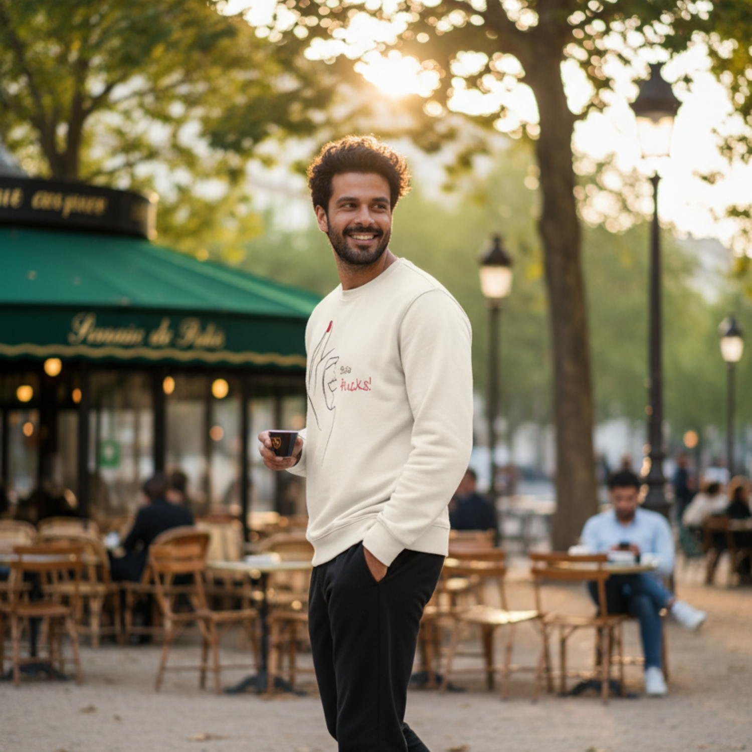 Sweatshirt (Frontprint Large): Zero Fucks