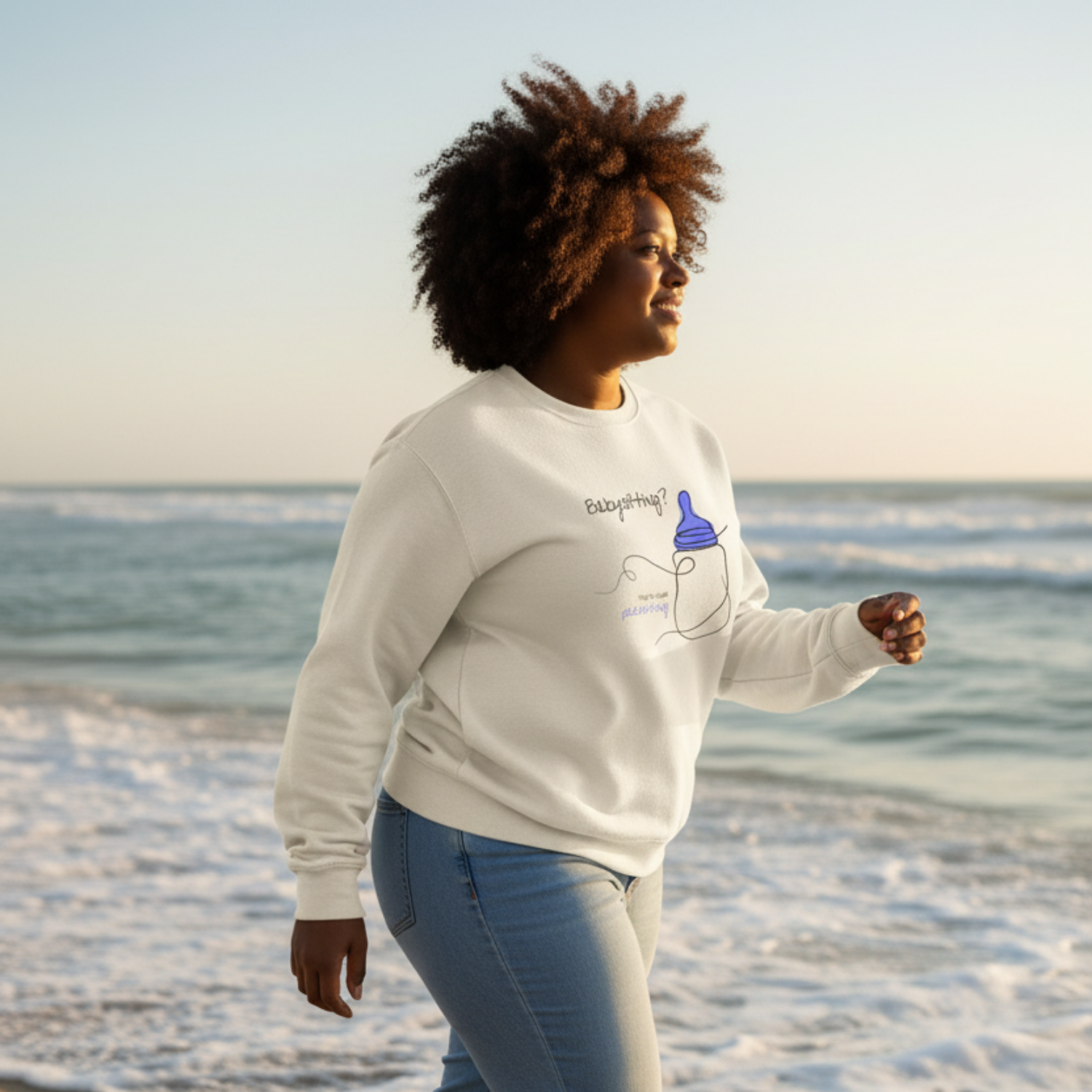 Sweatshirt (Frontprint Large): Babysitting? That’s called parenting!