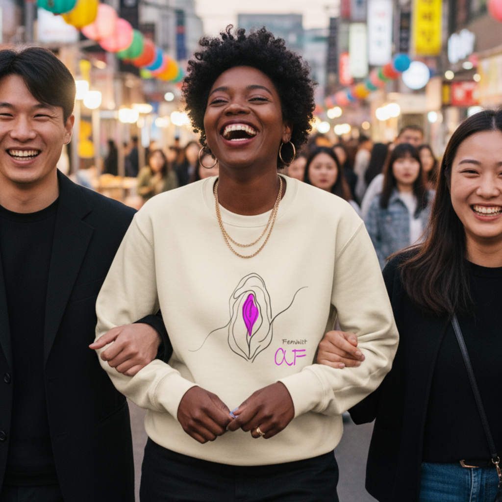 Sweatshirt (Frontprint Large): Feminist AF