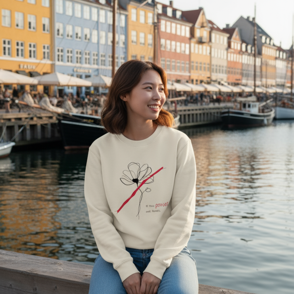 Sweatshirt (Frontprint Large): I’ll take power over flowers