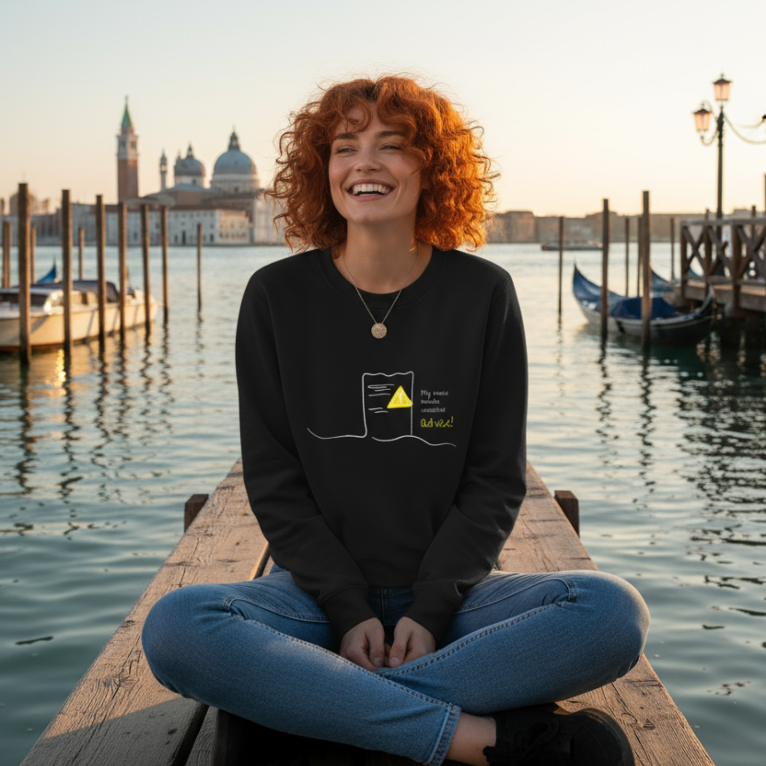 Sweatshirt (Frontprint Large): My invoice includes unsolicited advice.