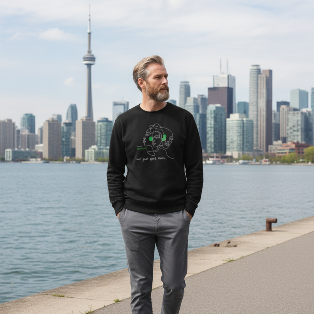Sweatshirt (Frontprint Large): Support women. Not just your mom