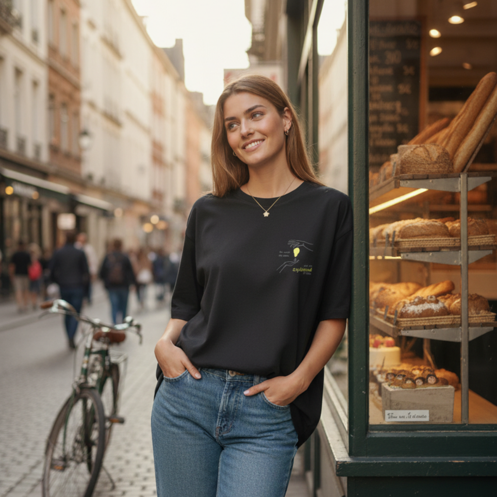 Oversize Shirt: She knew she could, but he explained it first.