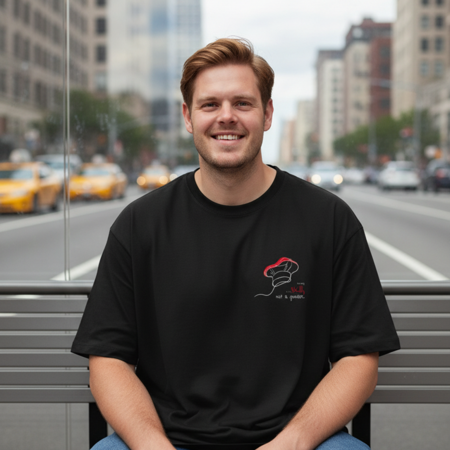Oversized shirt: Cooking is a skill, not a gender.