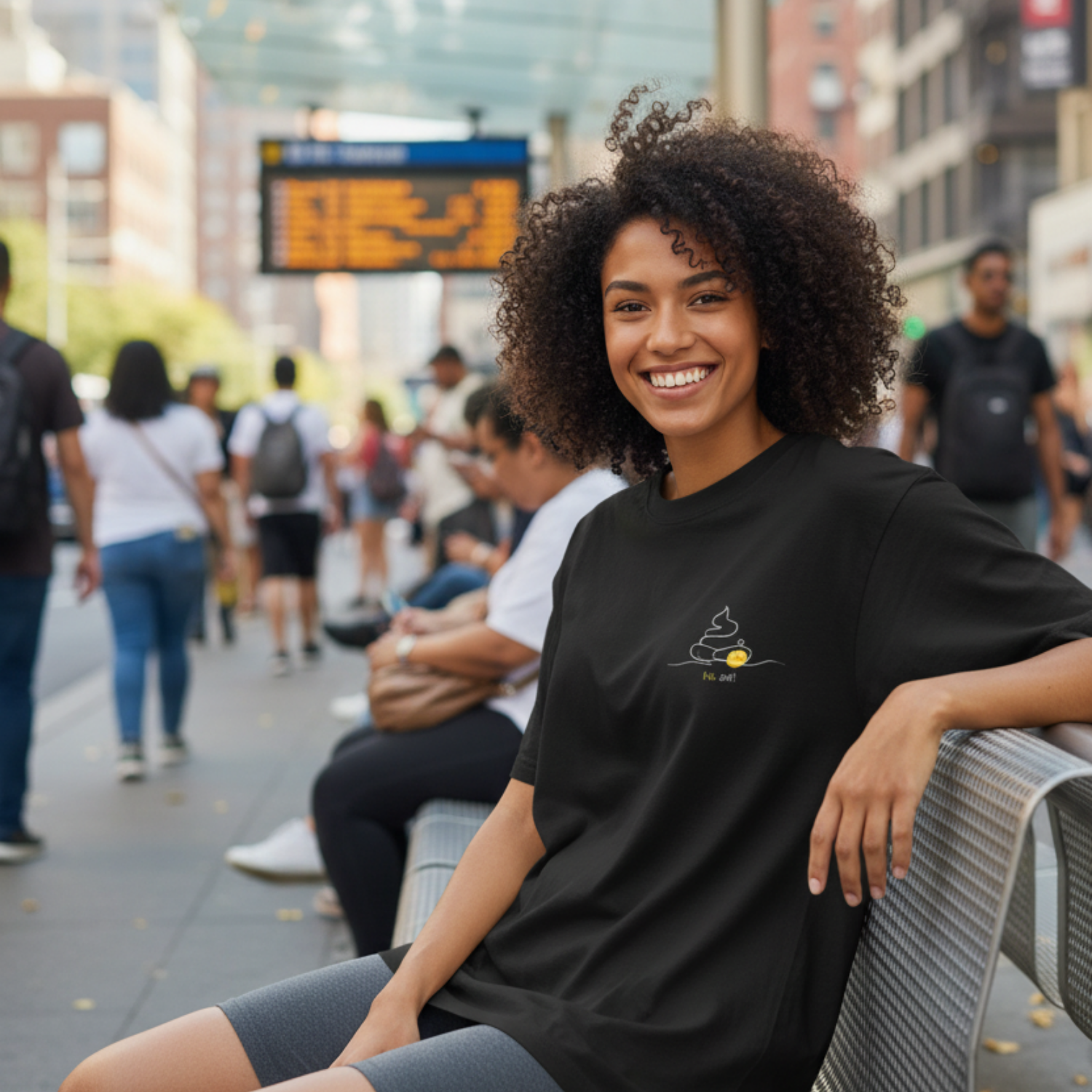 Oversized shirt: No shit!