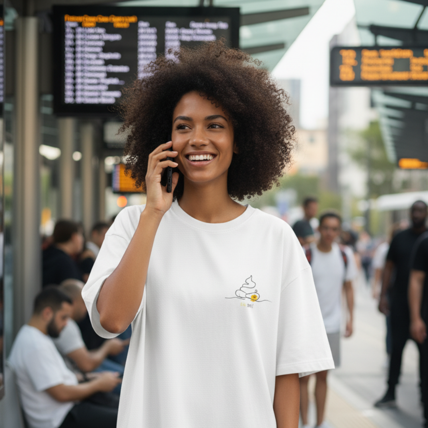 Oversized shirt: No shit!