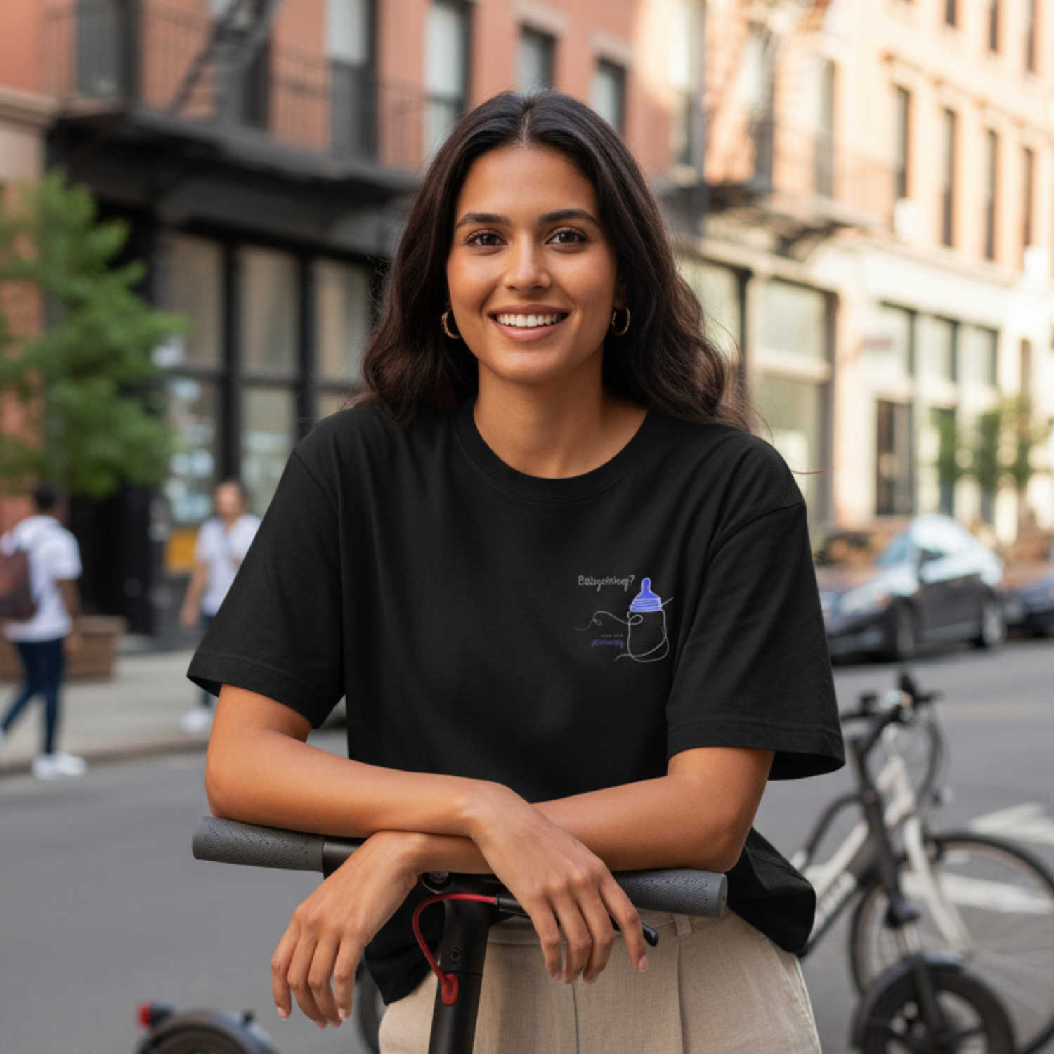 Oversized shirt: babysitting? That's called parenting!