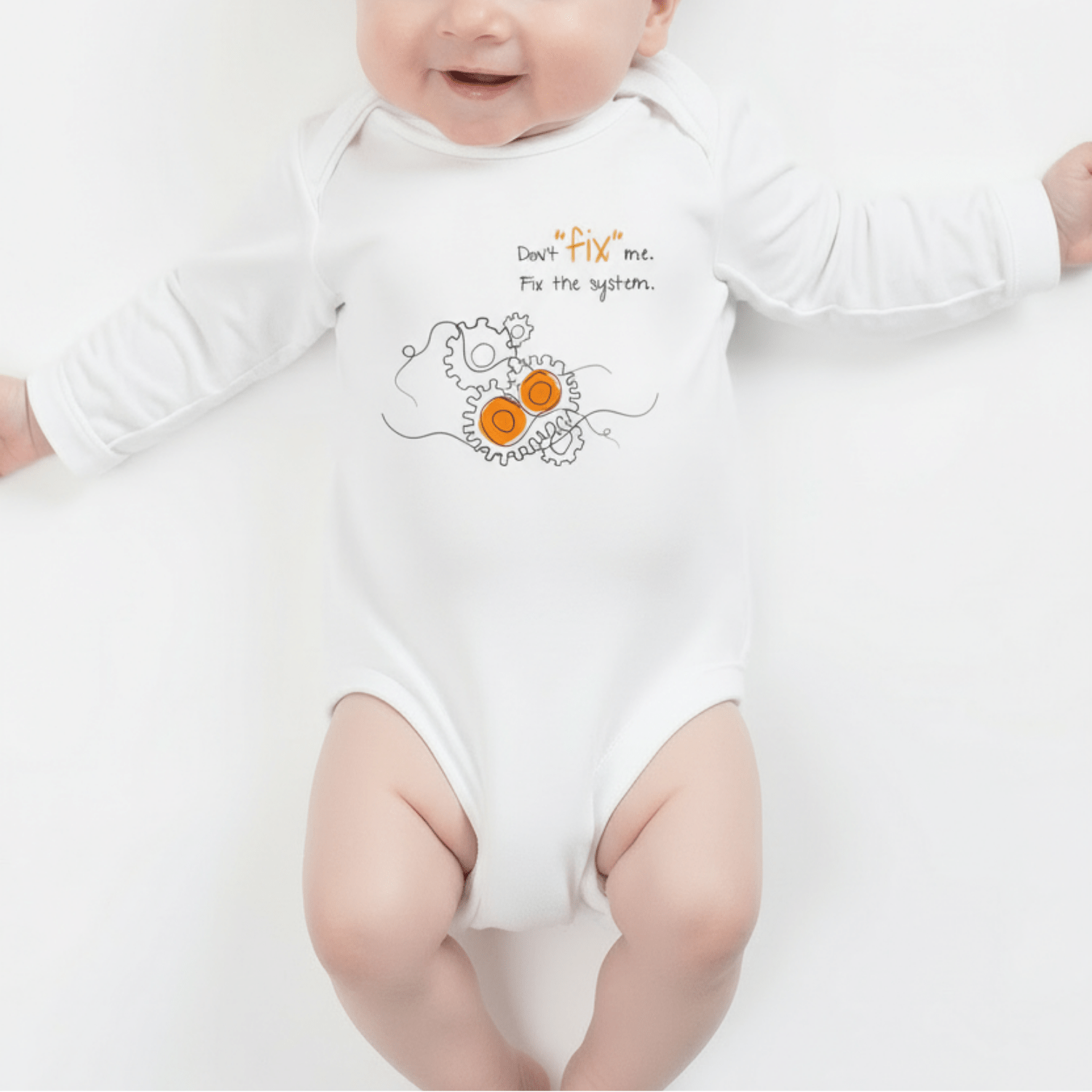 No Shit Shirts - Baby Body: Don’t “fix” me. Fix the system. - Baby Body - basic