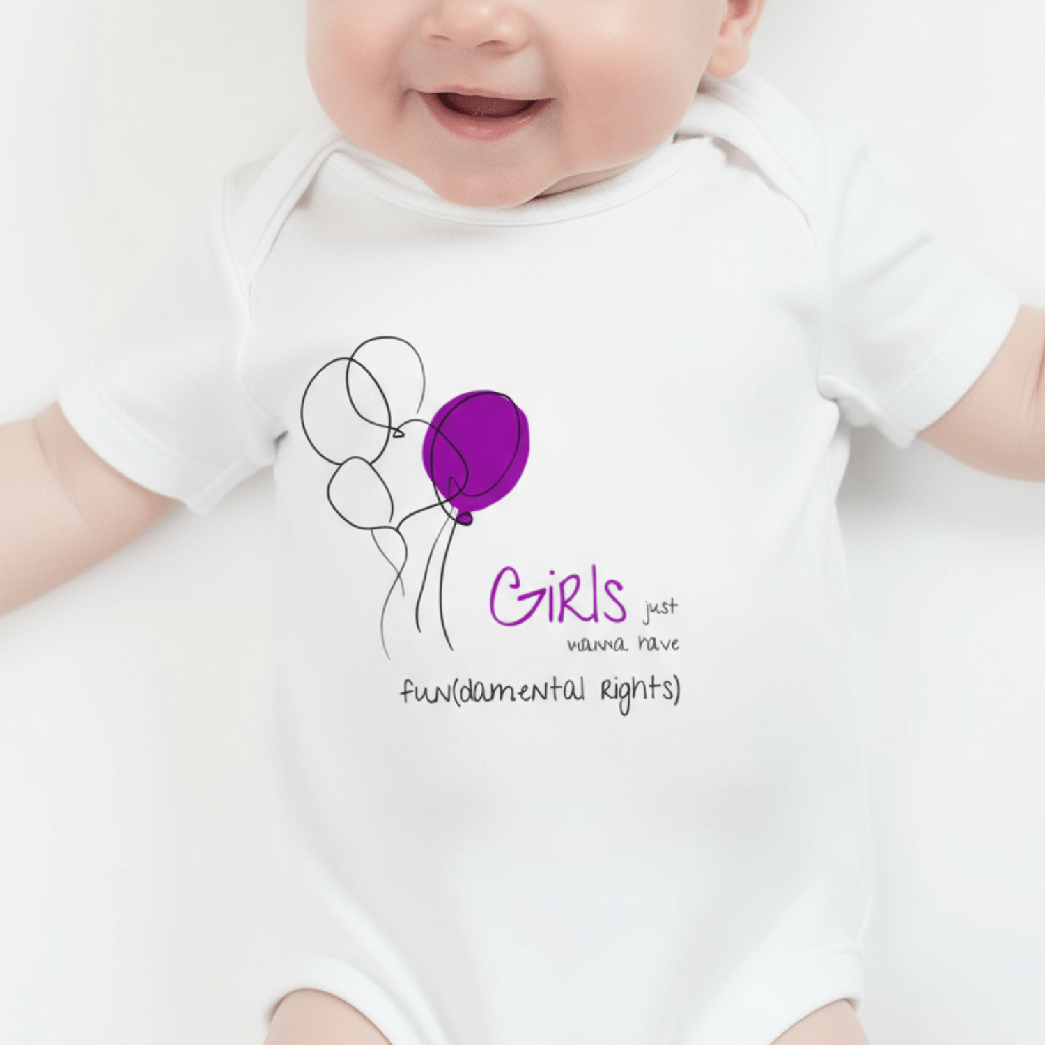 No Shit Shirts - Baby Body: Girls just wanna have fun(damental rights) - Baby Body - basic