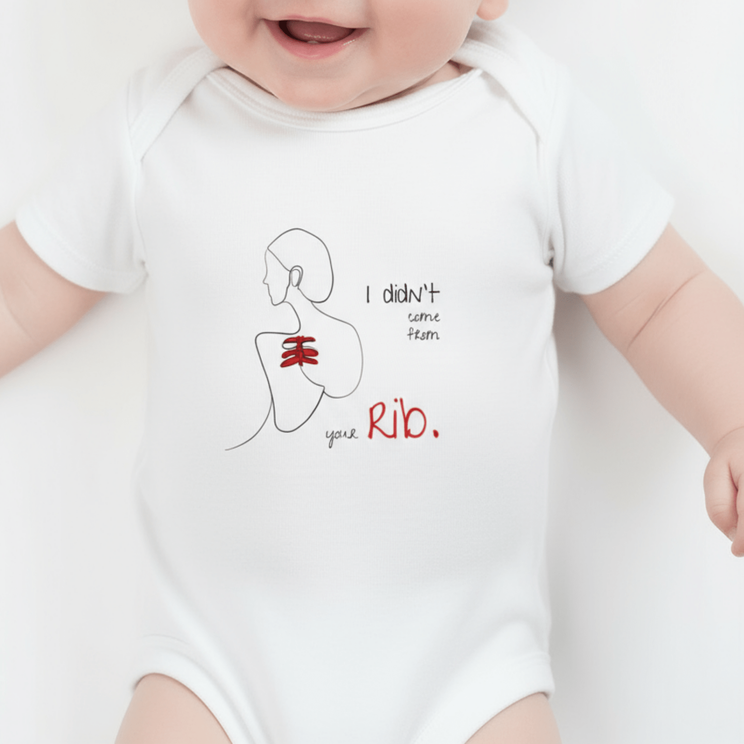 No Shit Shirts - Baby Body: I didn’t come from your rib. - Baby Body - basic