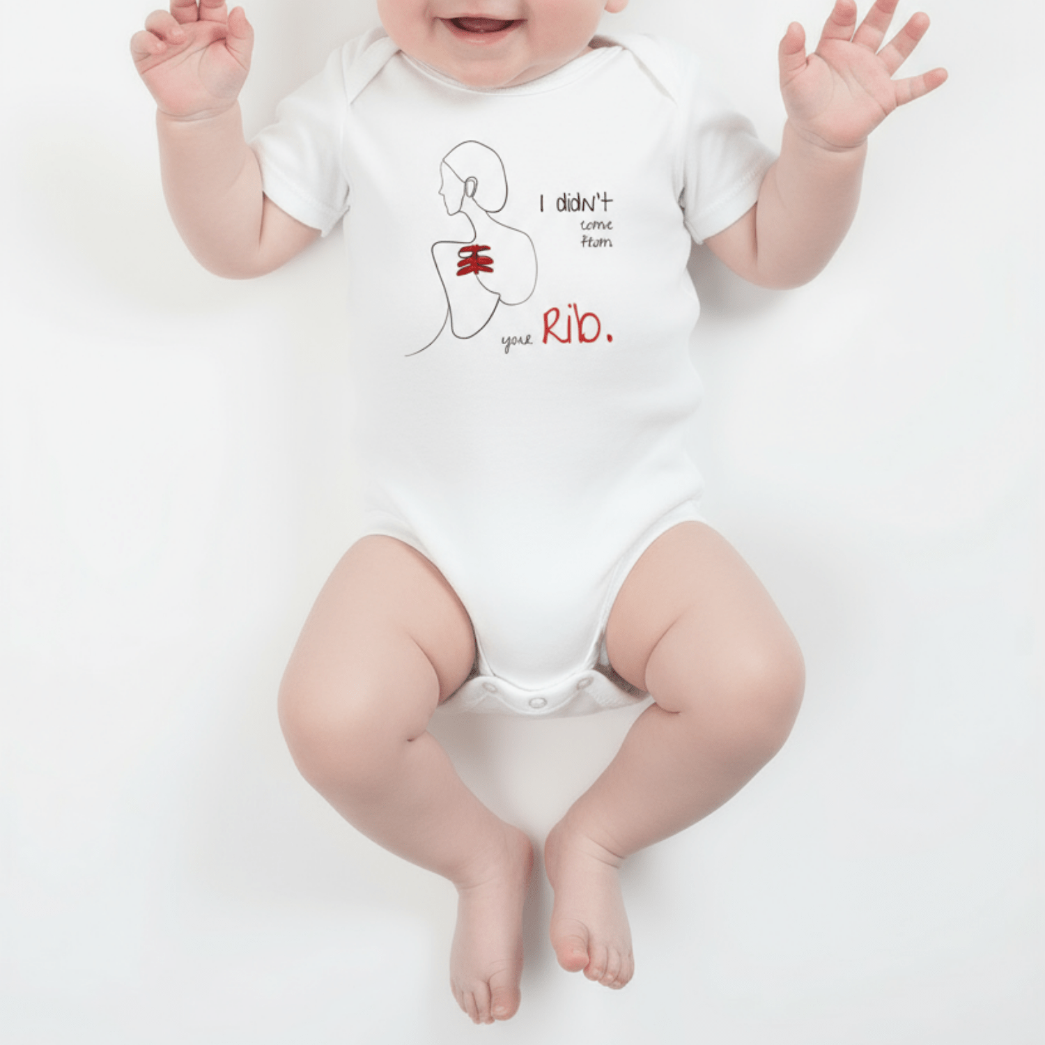 No Shit Shirts - Baby Body: I didn’t come from your rib. - Baby Body - basic