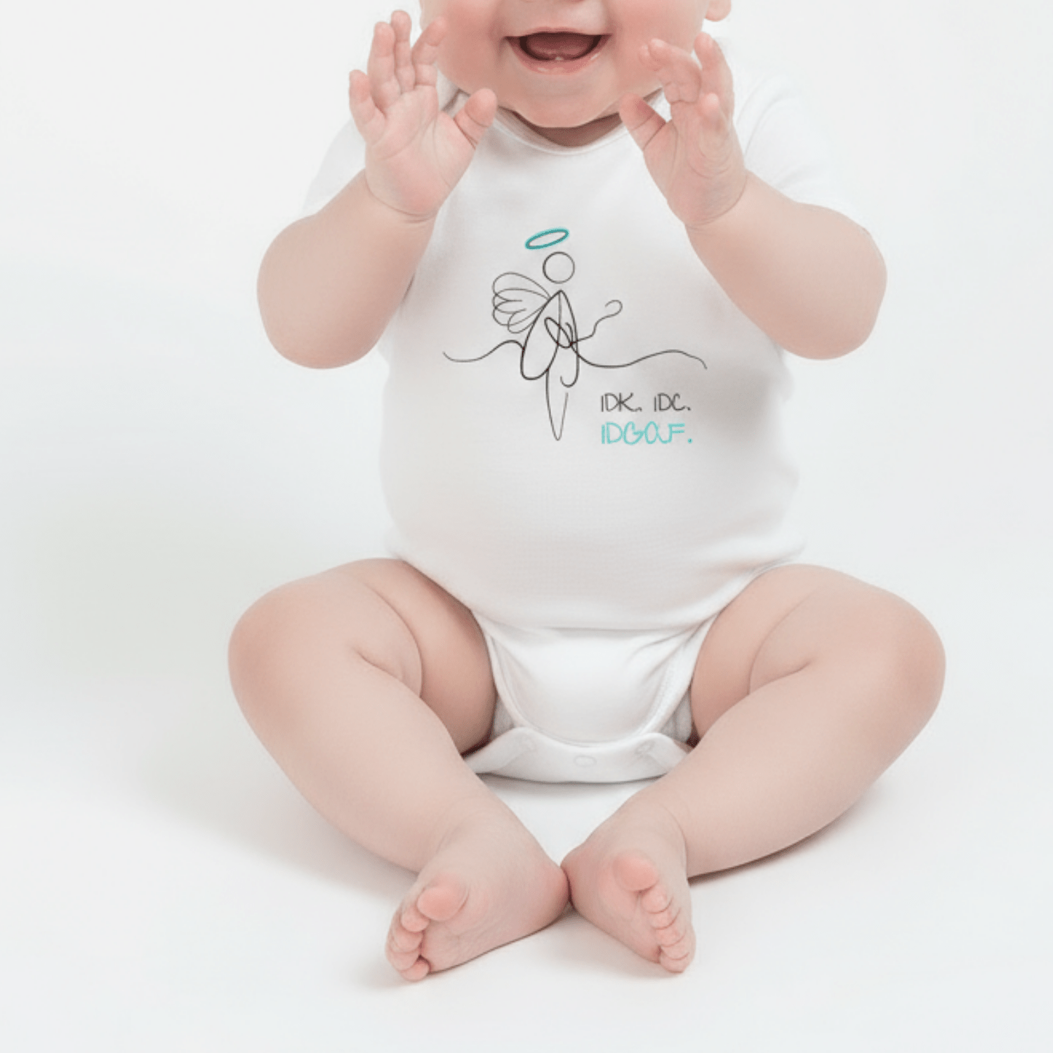 No Shit Shirts - Baby Body: IDK. IDC. IDGAF. - Baby Body - basic