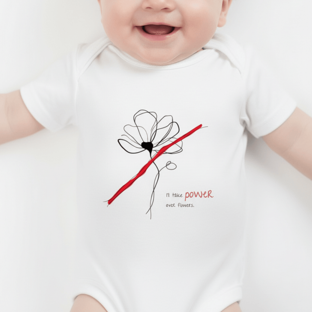 No Shit Shirts - Baby Body: I’ll take power over flowers - Baby Body - basic