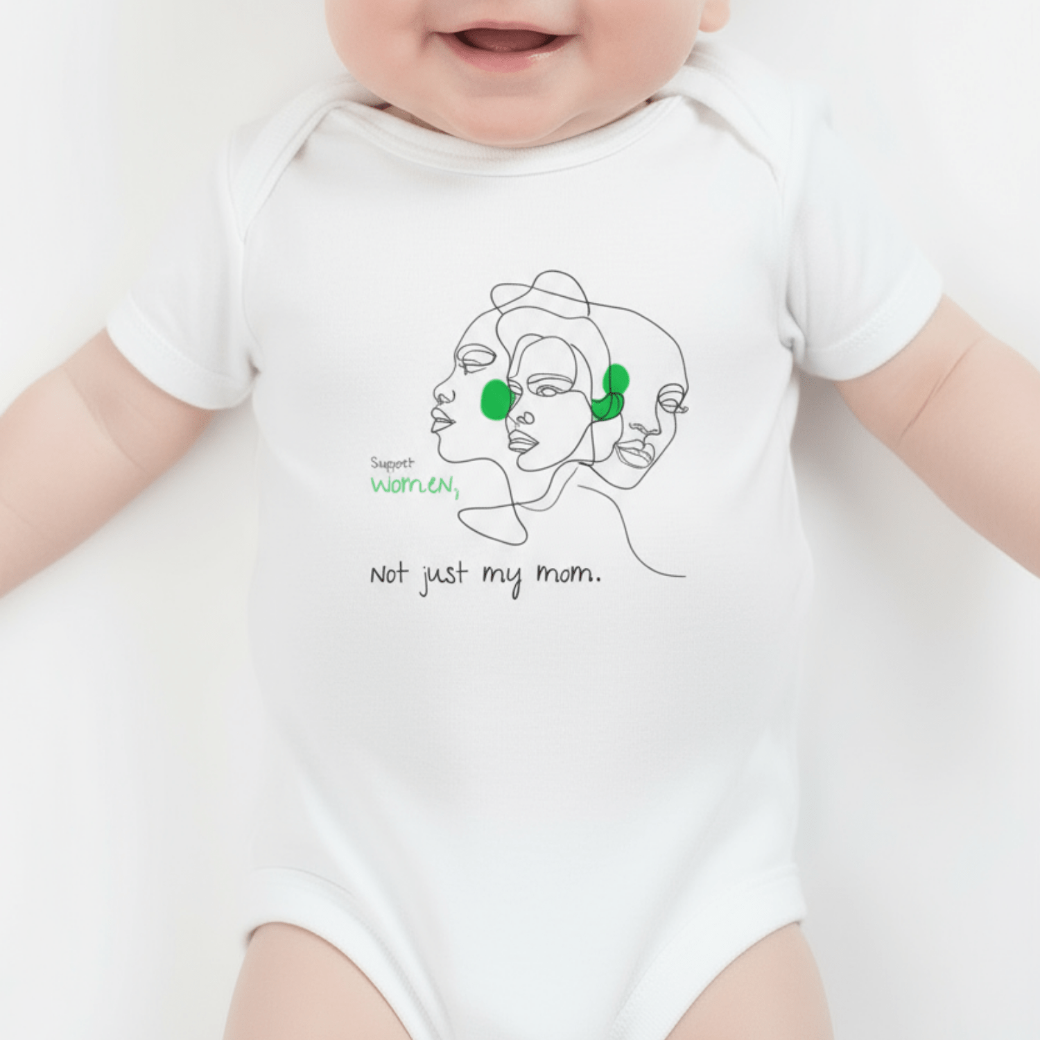 No Shit Shirts - Baby Body: Support women. Not just my mom - Baby Body - basic