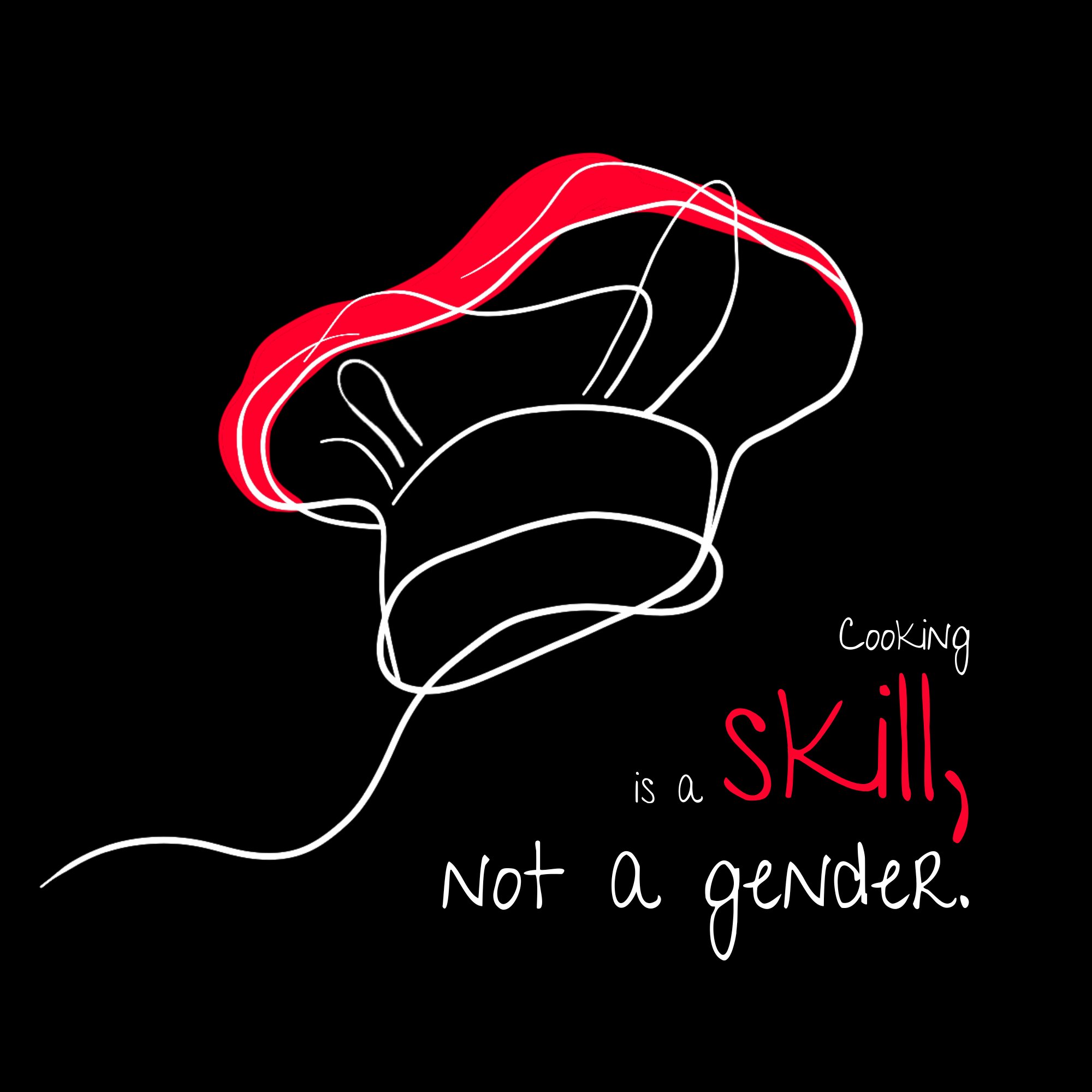No Shit Shirts - Basecap: Cooking is a skill, not a gender. - Basecap - basic