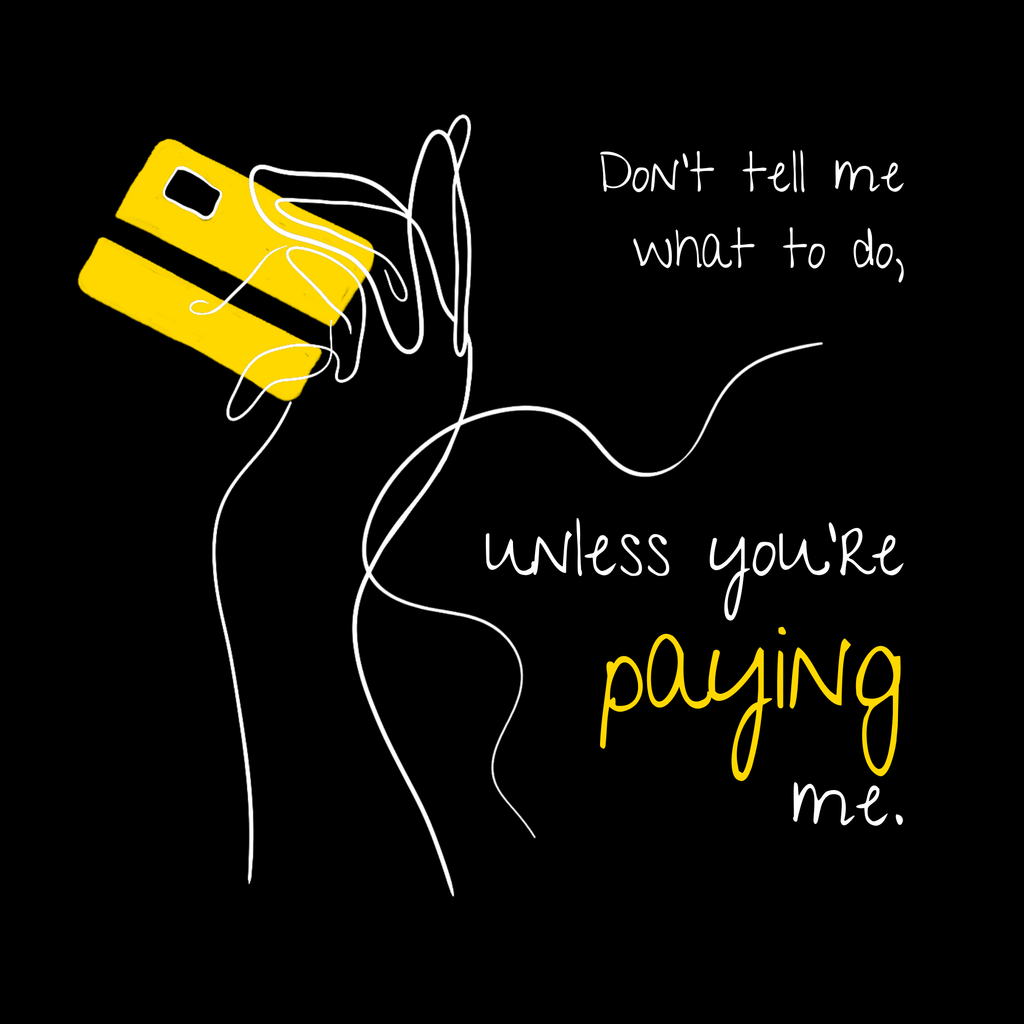 No Shit Shirts - Basecap: Don’t tell me what to do, unless you’re paying me - Basecap - basic