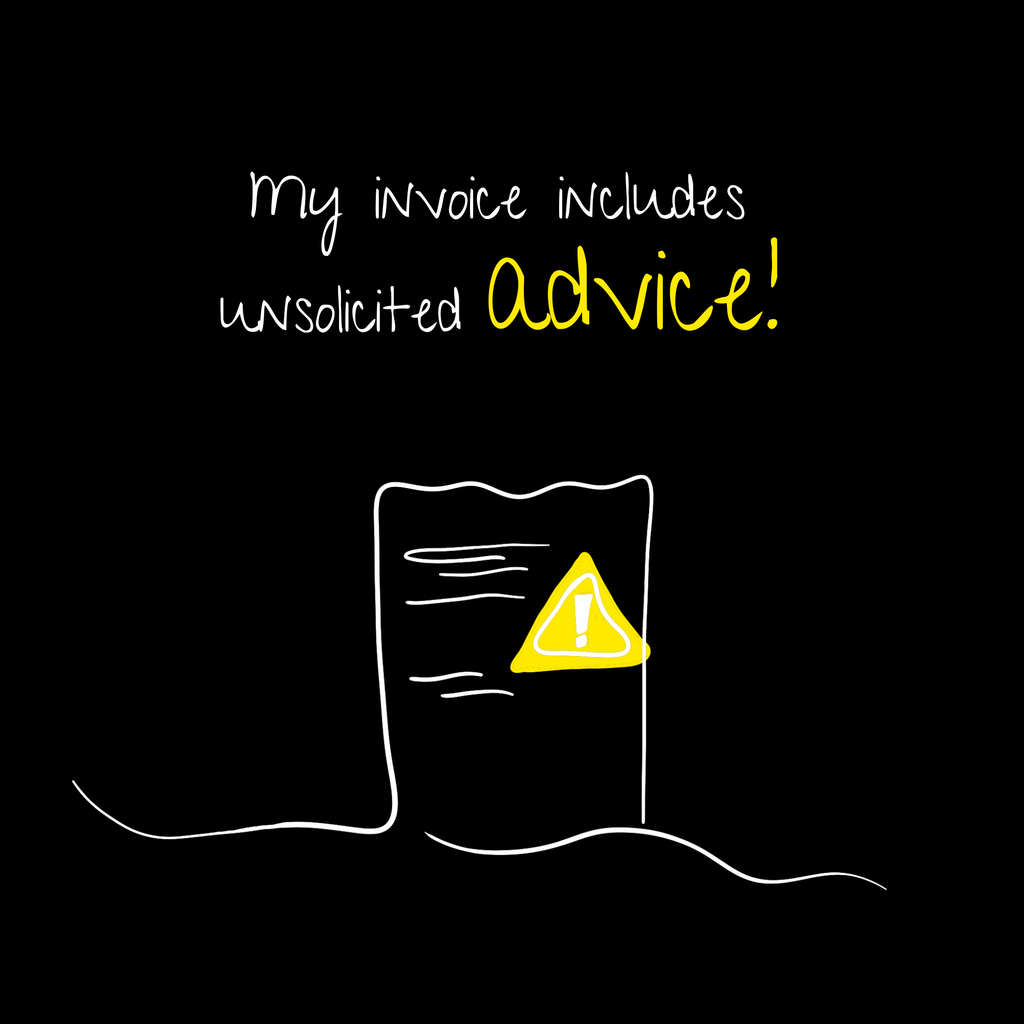 No Shit Shirts - Basecap: My invoice includes unsolicited advice. - Basecap - basic