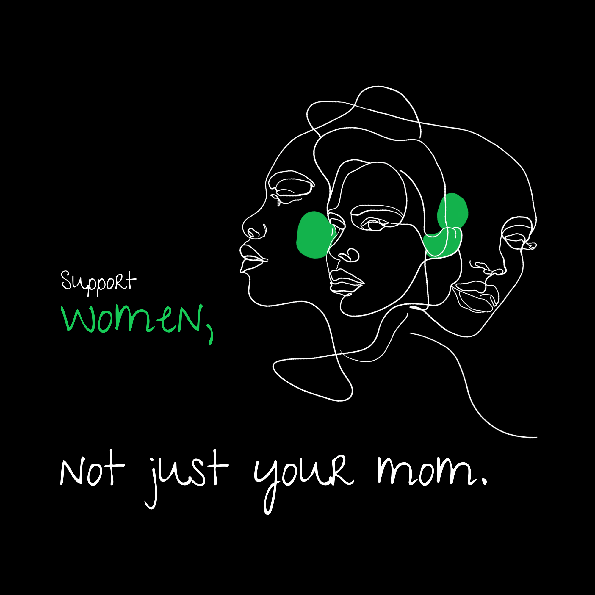 No Shit Shirts - Basecap: Support women. Not just your mom - Basecap - basic