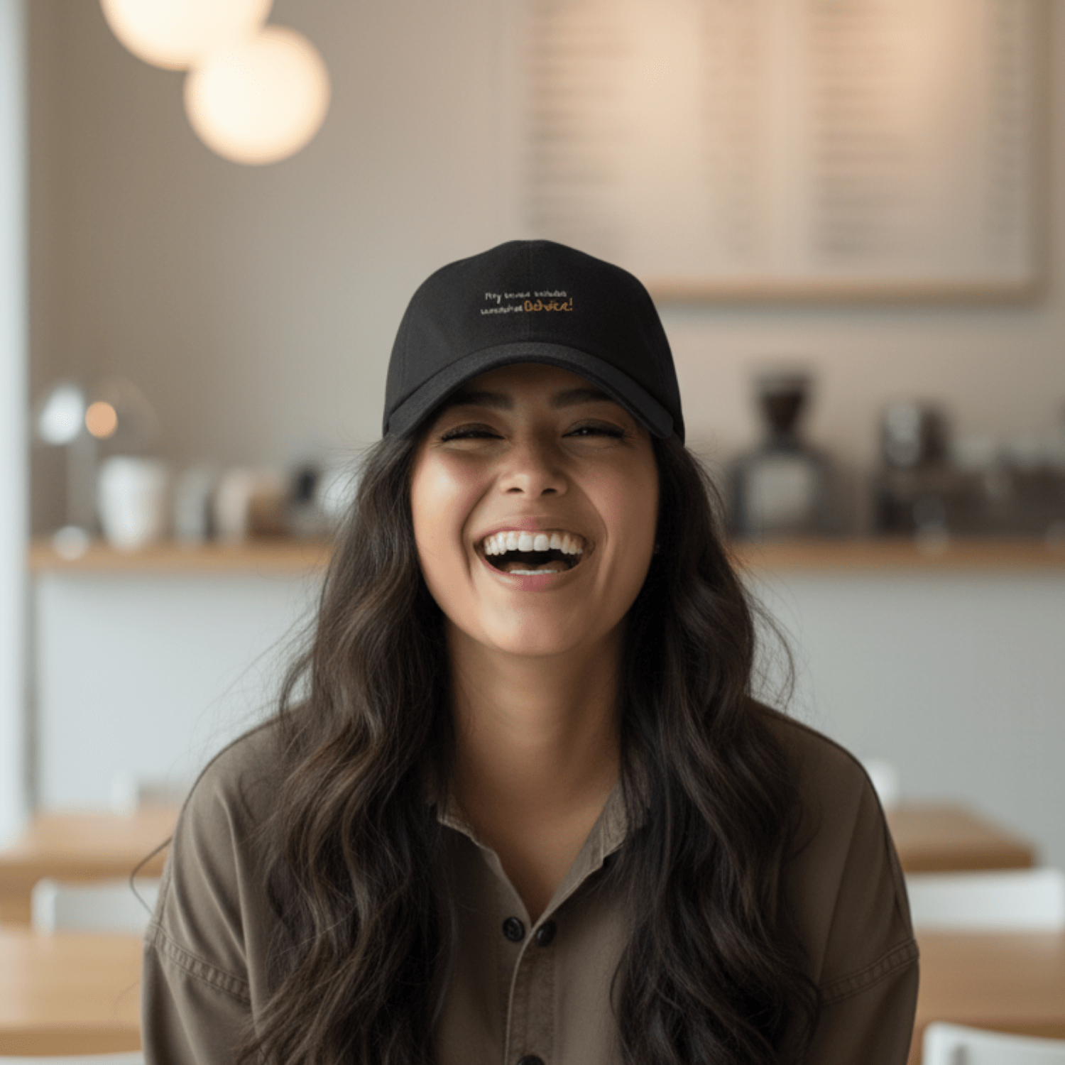 No Shit Shirts - Basecap (Text only): My invoice includes unsolicited advice. - Basecap - basic