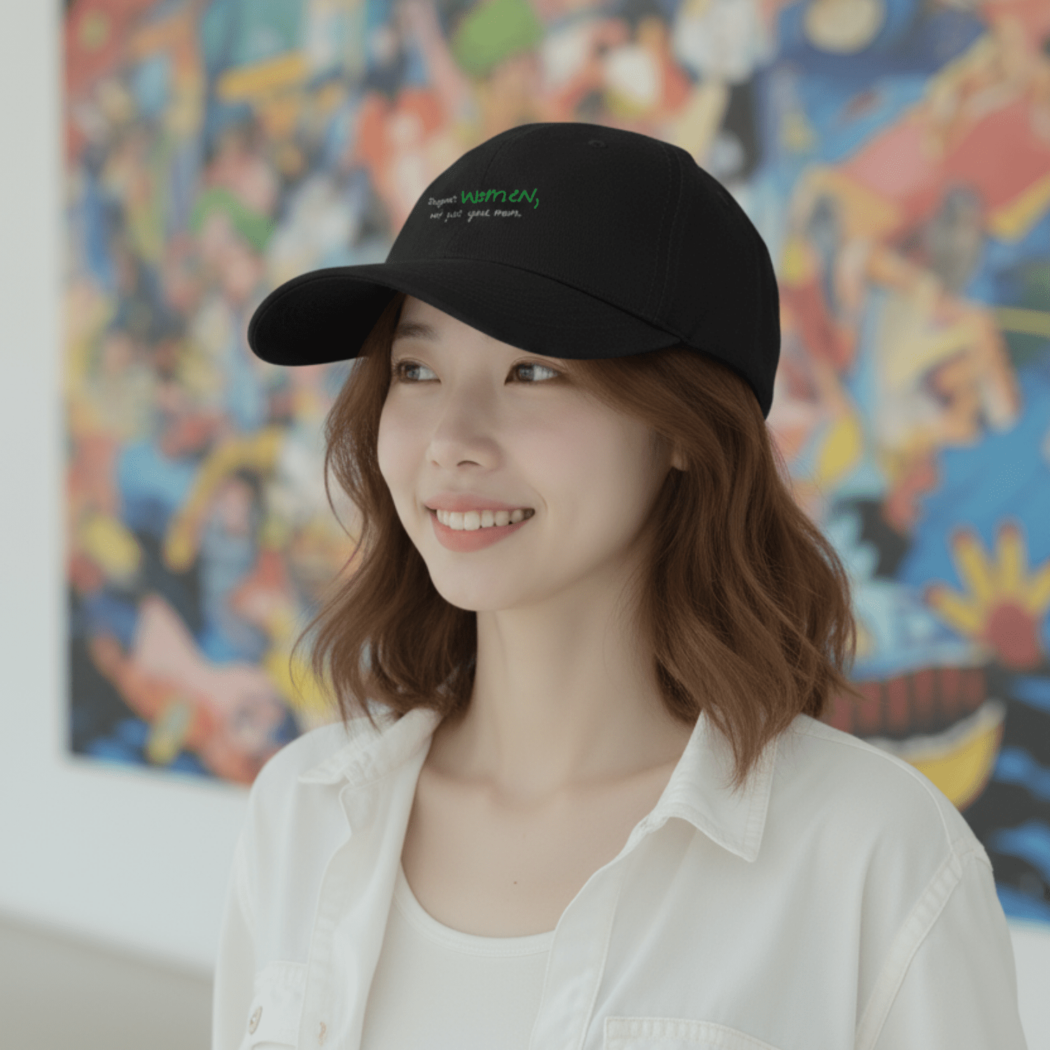 No Shit Shirts - Basecap (Text only): Support women. Not just your mom - Basecap - basic