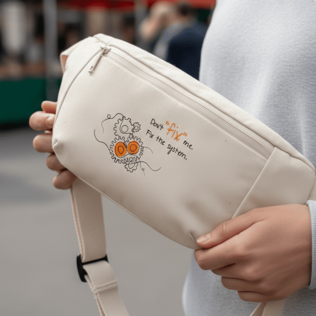 No Shit Shirts - Bauchtasche: Don’t “fix” me. Fix the system. - Bauchtaschen - basic