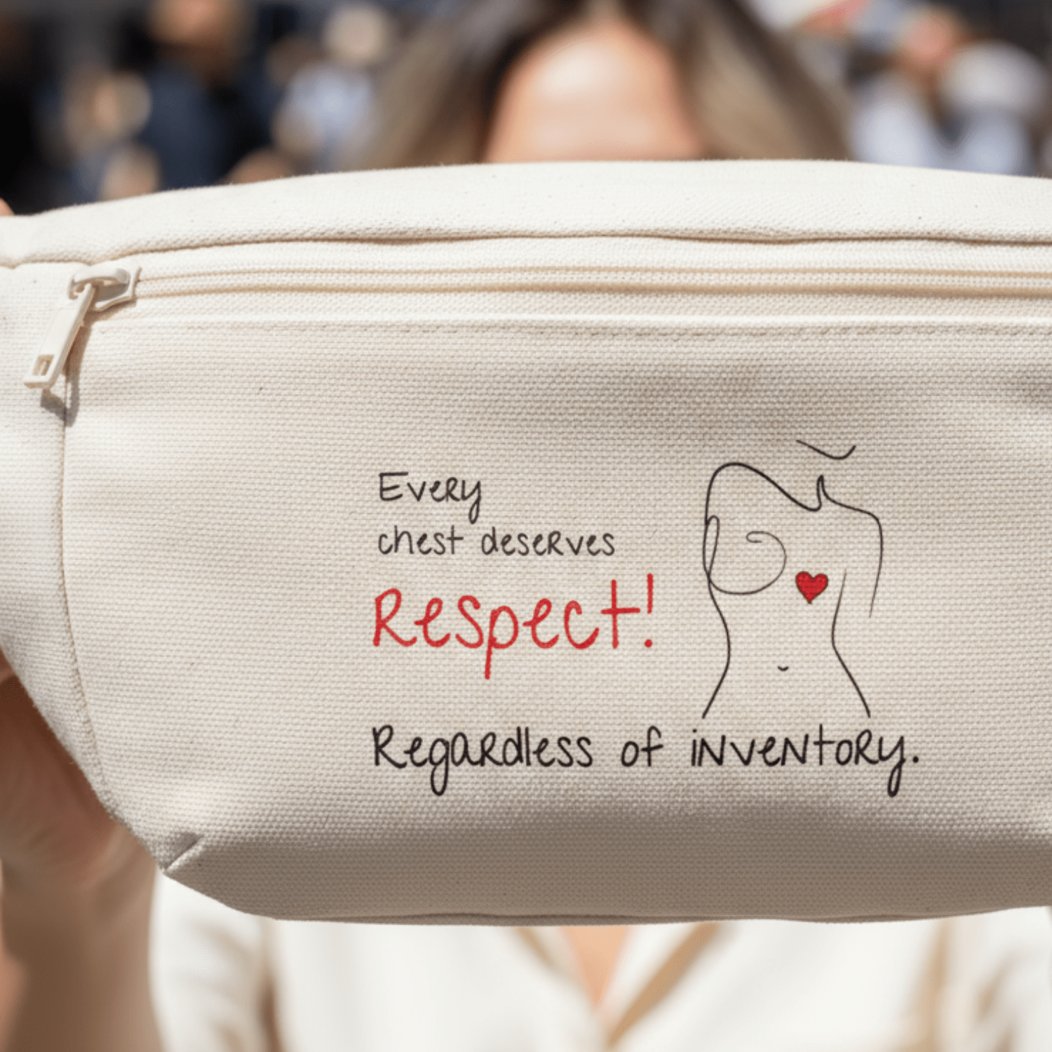 No Shit Shirts - Bauchtasche: Every chest deserves respect. Regardless of inventory. - Bauchtaschen - basic