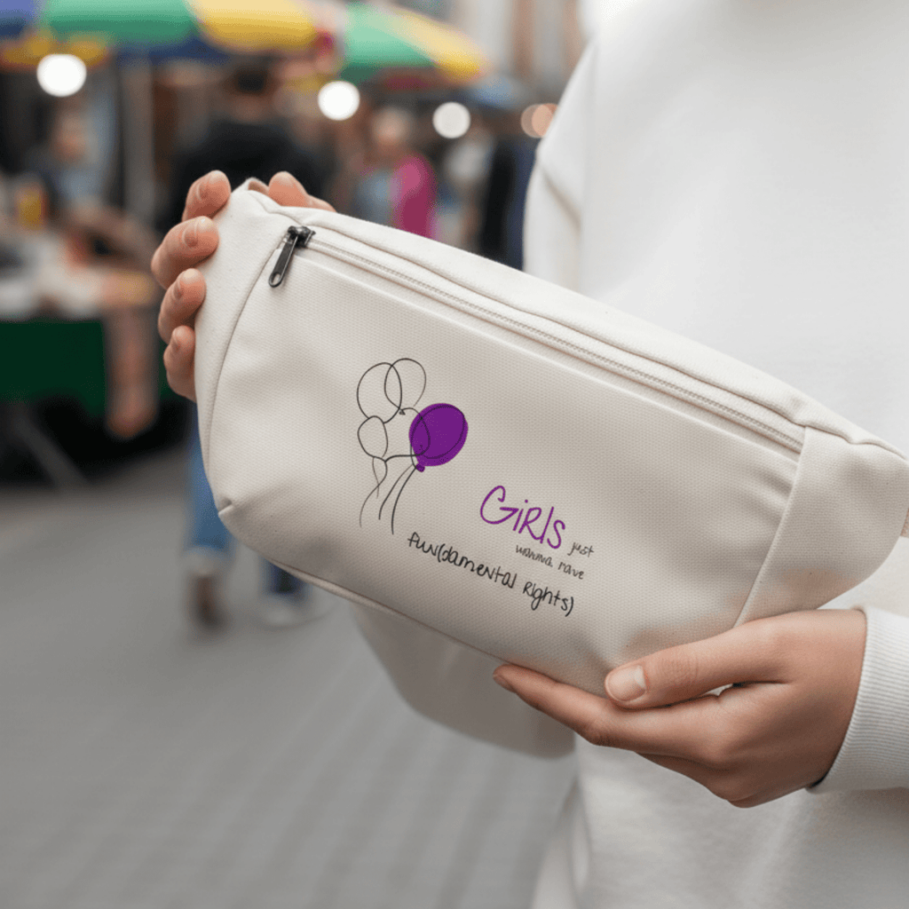 No Shit Shirts - Bauchtasche: Girls just wanna have fun(damental rights) - Bauchtaschen - basic