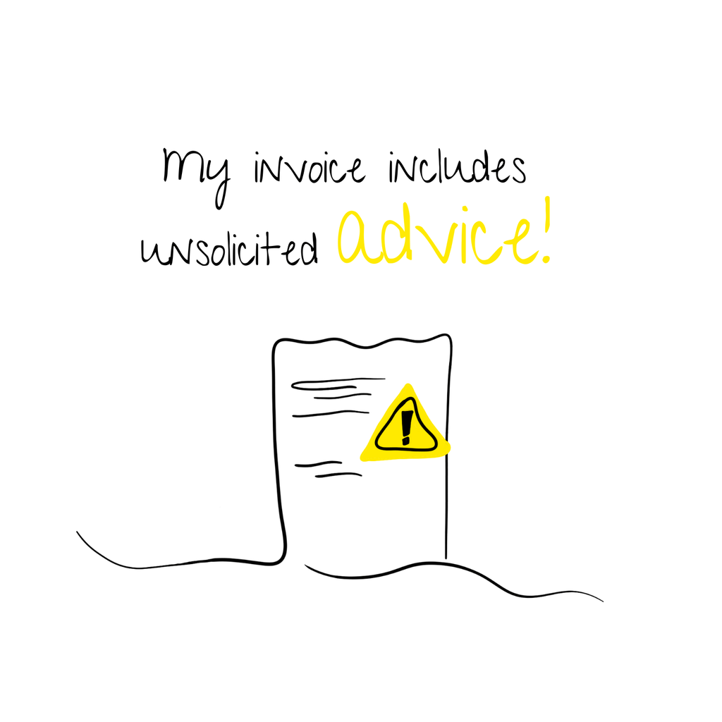 No Shit Shirts - Bauchtasche: My invoice includes unsolicited advice. - Bauchtaschen - basic