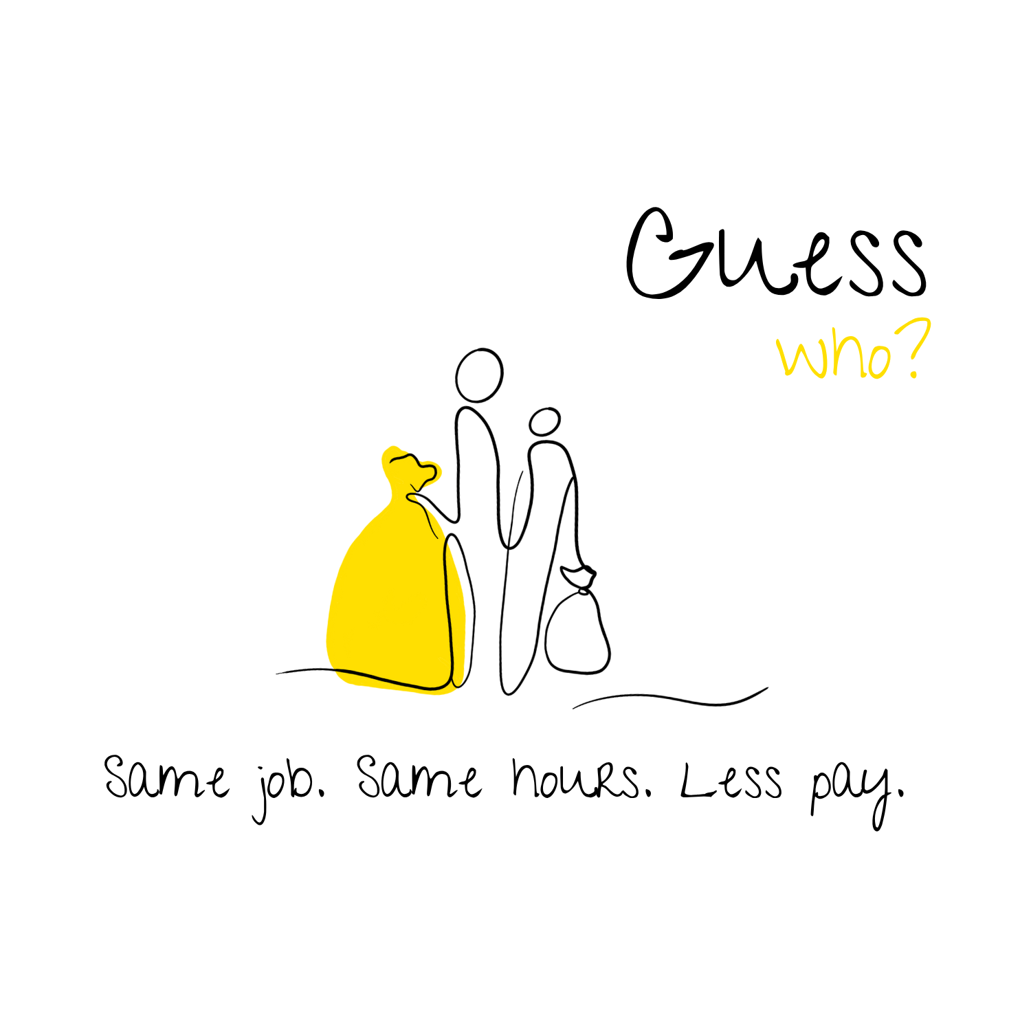 No Shit Shirts - Bauchtasche: Same job. Same hours. Less pay. Guess who? - Bauchtaschen - basic