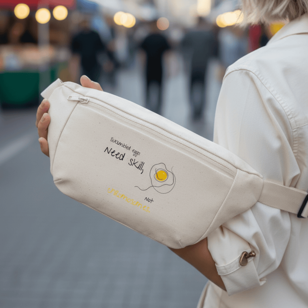 No Shit Shirts - Bauchtasche: Scrambled eggs need skill, not chromosomes. - Bauchtaschen - basic