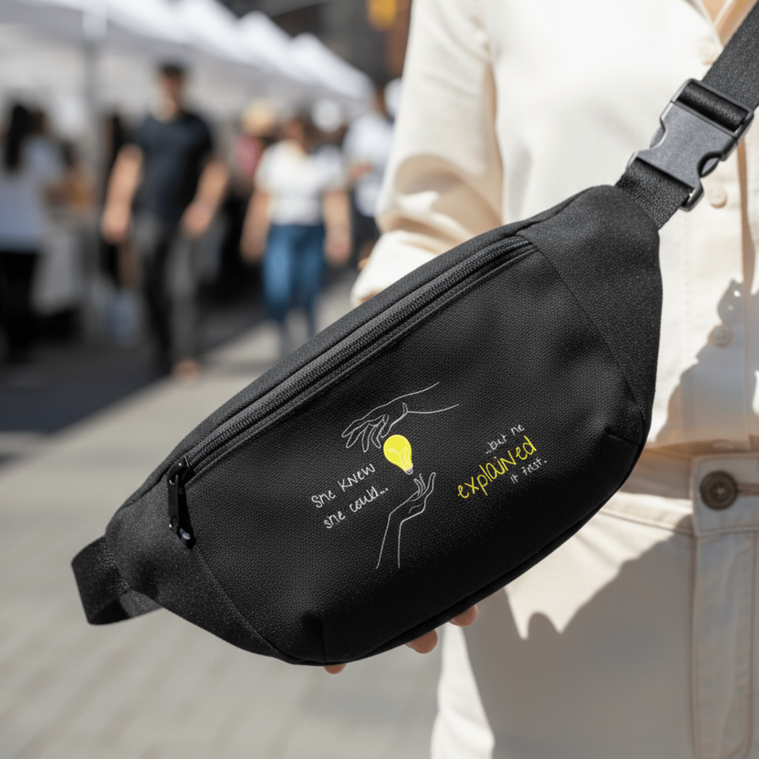 No Shit Shirts - Bauchtasche: She knew she could, but he explained it first. - Bauchtaschen - basic