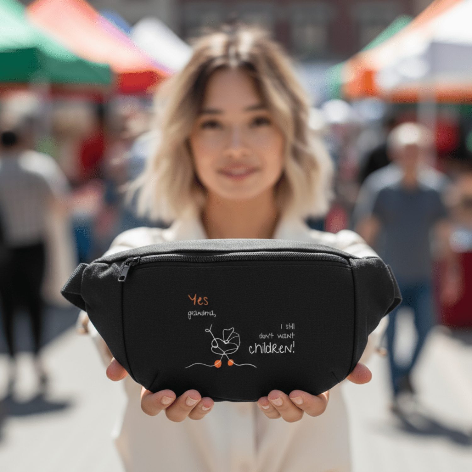 No Shit Shirts - Bauchtasche: Yes, grandma, I still don’t want children - Bauchtaschen - basic