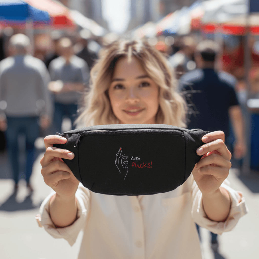 No Shit Shirts - Bauchtasche: Zero Fucks - Bauchtaschen - basic