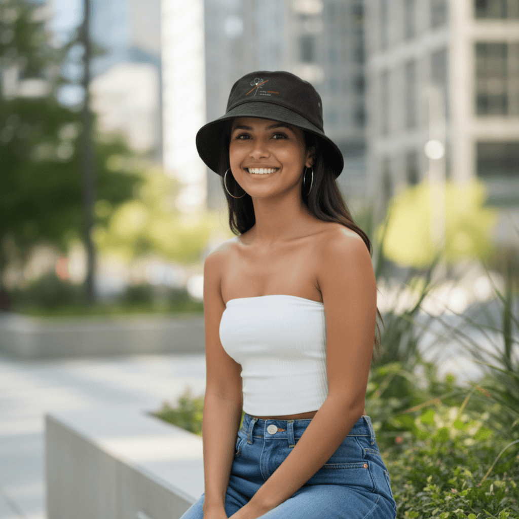 No Shit Shirts - Bucket Hat: I’ll take power over flowers - Bucket Hat - basic