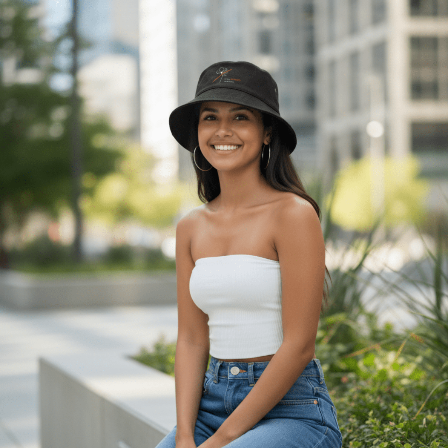 No Shit Shirts - Bucket Hat: I’ll take power over flowers - Bucket Hat - basic