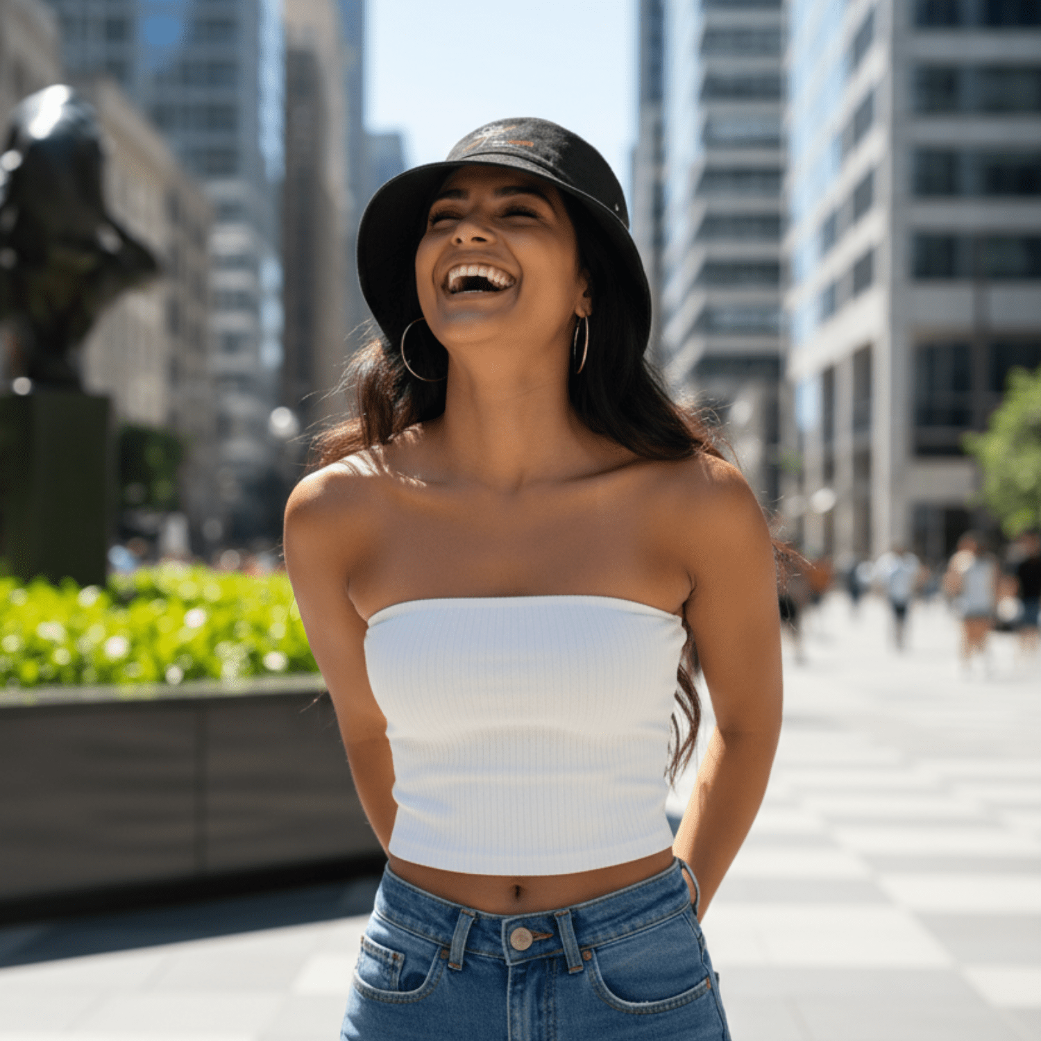 No Shit Shirts - Bucket Hat: I’ll take power over flowers - Bucket Hat - basic