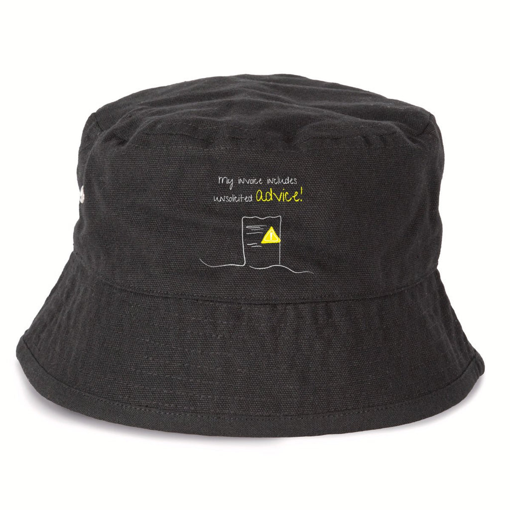 No Shit Shirts - Bucket Hat: My invoice includes unsolicited advice. - Bucket Hat - basic