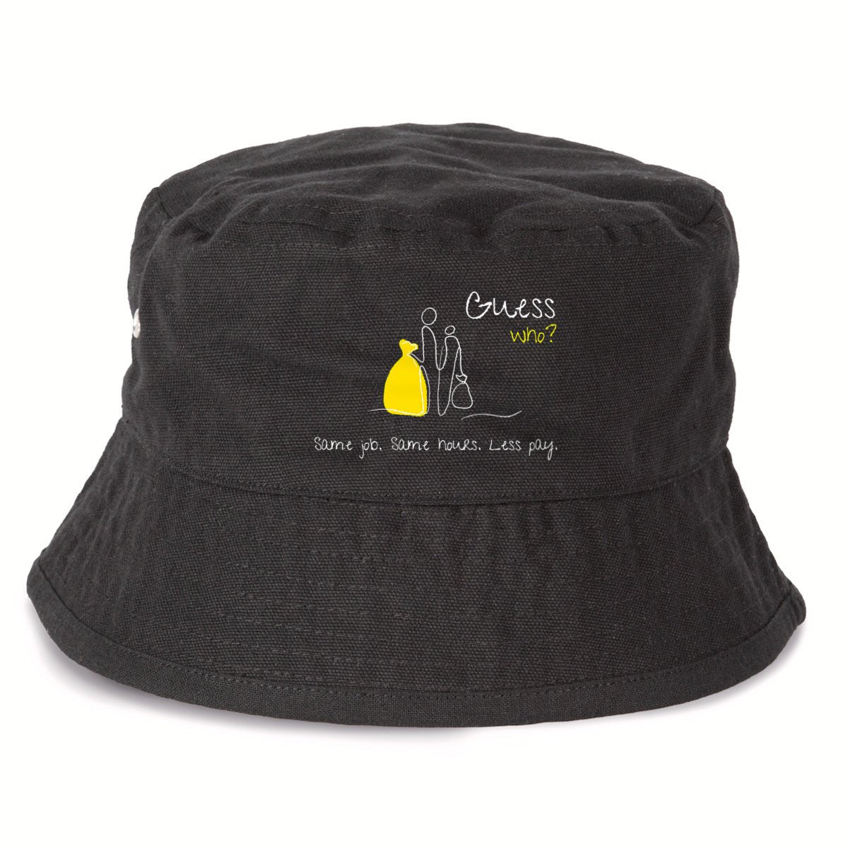 No Shit Shirts - Bucket Hat: Same job. Same hours. Less pay. Guess who? - Bucket Hat - basic